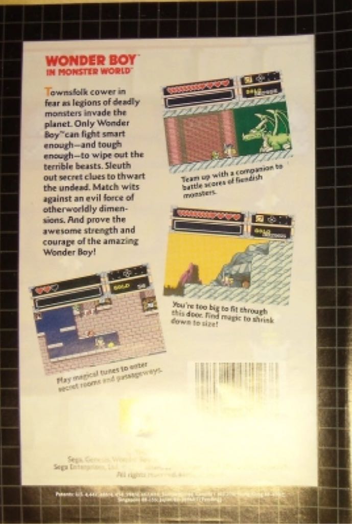 Wonder Boy In Monster World - Sega Master System video game collectible [Barcode 5012967992606] - Main Image 2