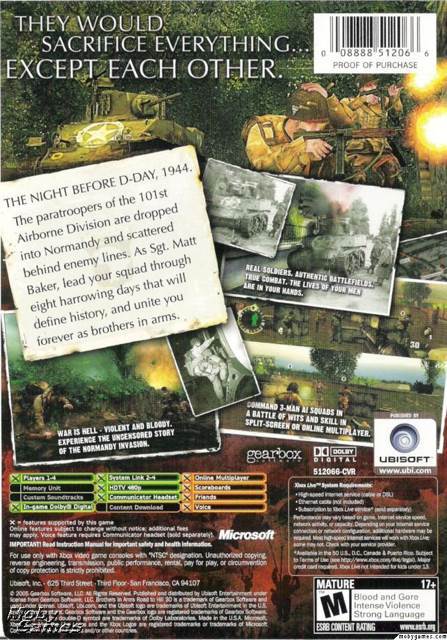Brothers in Arms: Road to Hill 30 - Microsoft Xbox (Ubisoft - 4) video game collectible [Barcode 008222512066] - Main Image 2
