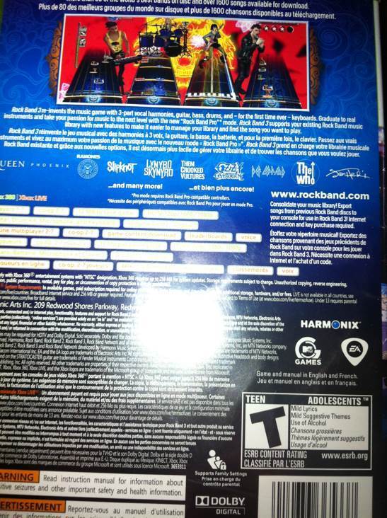 Rock Band 3 - Microsoft Xbox 360 video game collectible - Main Image 2