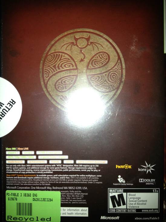 Fable 3: Limited Collectors Edition - Microsoft Xbox 360 video game collectible - Main Image 2