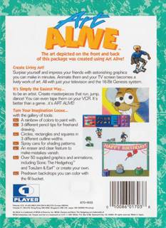 Art Alive - Sega Genesis (Mega Drive) (Sega - 1) video game collectible [Barcode 010086017038] - Main Image 2