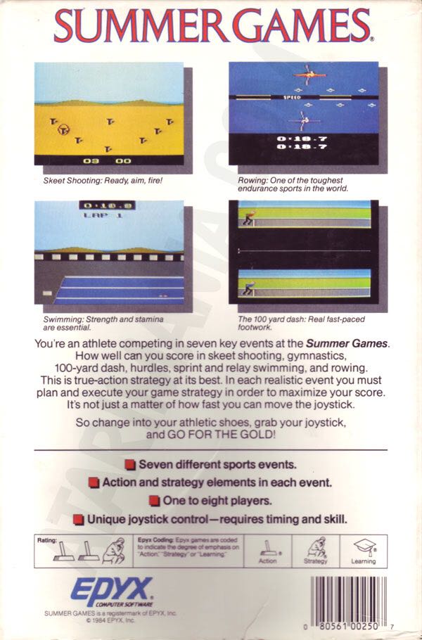 Summer Games - Atari 2600 (1) video game collectible - Main Image 2