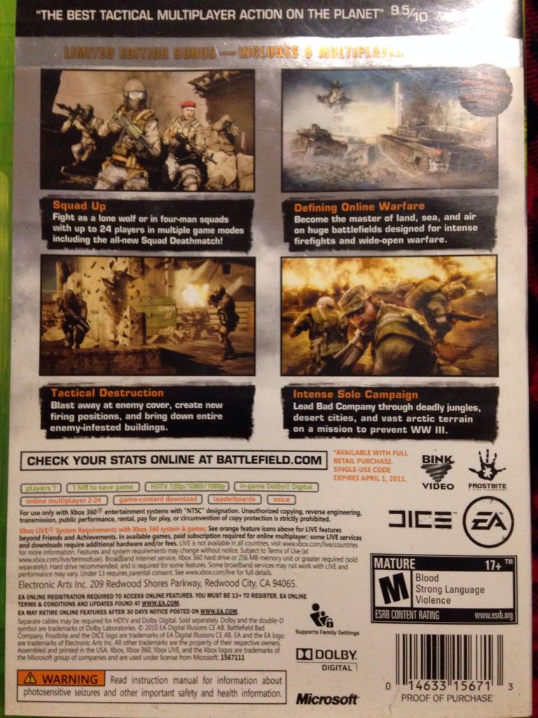 Battlefield Bad Company 2: Limited Edition - Microsoft Xbox 360 ((EA) Electronic Arts - 1) video game collectible - Main Image 2