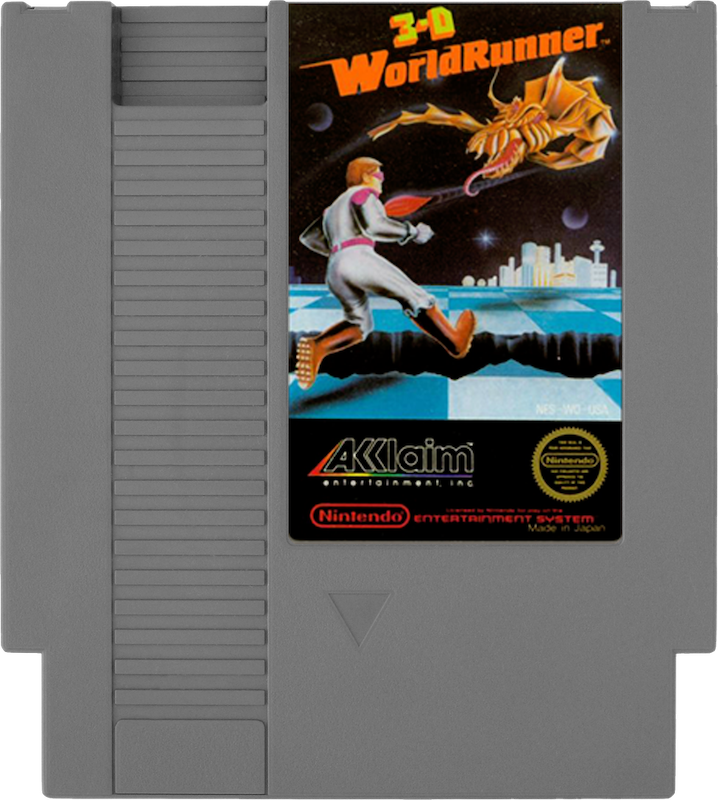 3-D WorldRunner - Nintendo Entertainment System (NES) (Acclaim Entertainment - 1) video game collectible [Barcode 021481102014] - Main Image 3