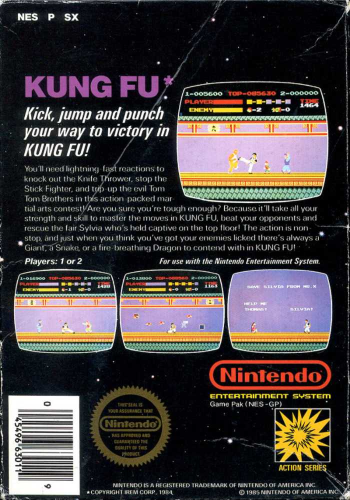 Kung Fu - Nintendo Entertainment System (NES) (Nintendo - 1) video game collectible - Main Image 2