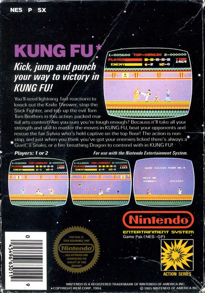 Kung Fu - Nintendo Entertainment System (NES) (Nintendo - 1) video game collectible - Main Image 2