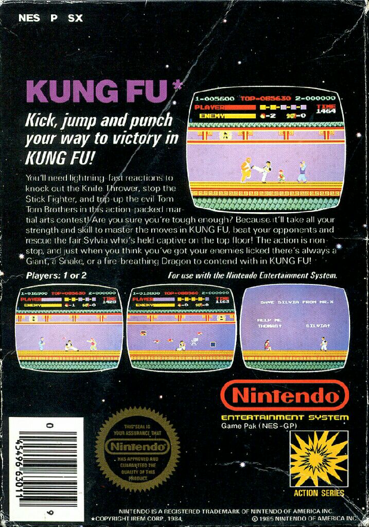 Kung Fu - Nintendo Entertainment System (NES) video game collectible - Main Image 2