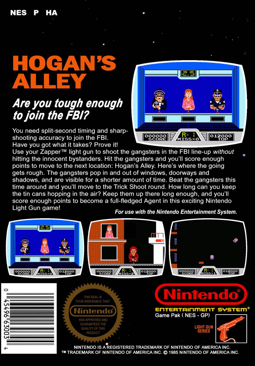 Hogans Alley - Nintendo Entertainment System (NES) (Nintendo  - 1) video game collectible - Main Image 2
