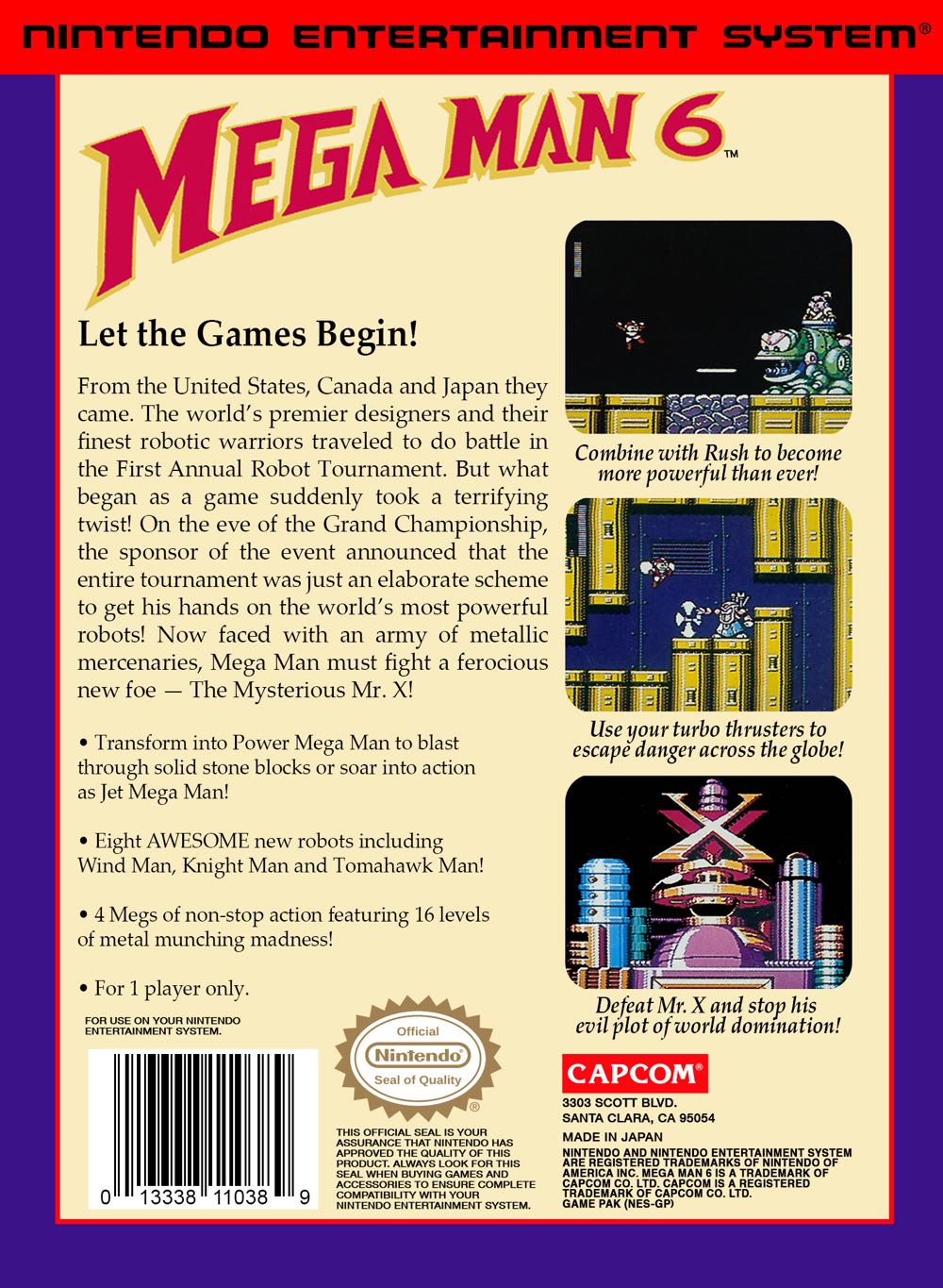 Mega Man 6 - Nintendo Entertainment System (NES) video game collectible - Main Image 2