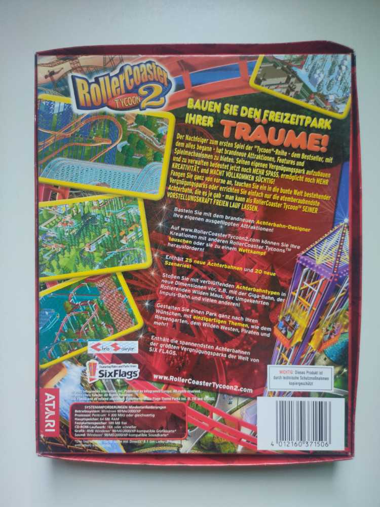 RollerCoaster Tycoon 2 - Valve Steam video game collectible [Barcode 4012160371506] - Main Image 2