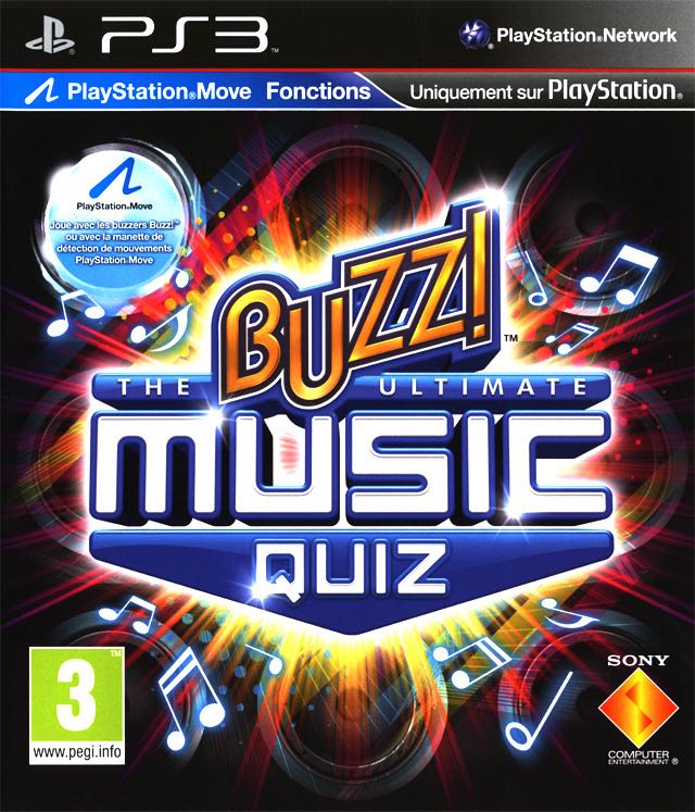 Buzz! The Ultimate Music Quiz - Sony PlayStation 3 (PS3) video game collectible [Barcode 711719185871] - Main Image 1