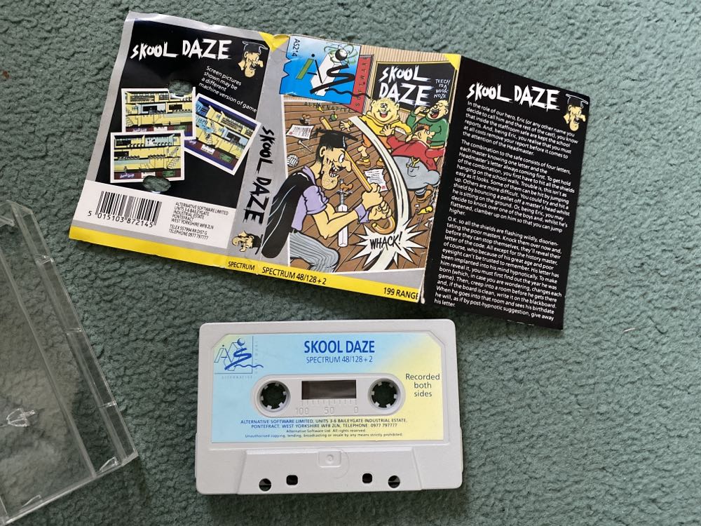 Skool Daze - Sinclair ZX Spectrum (Alternative Software Ltd.) video game collectible [Barcode 5015103872145] - Main Image 3