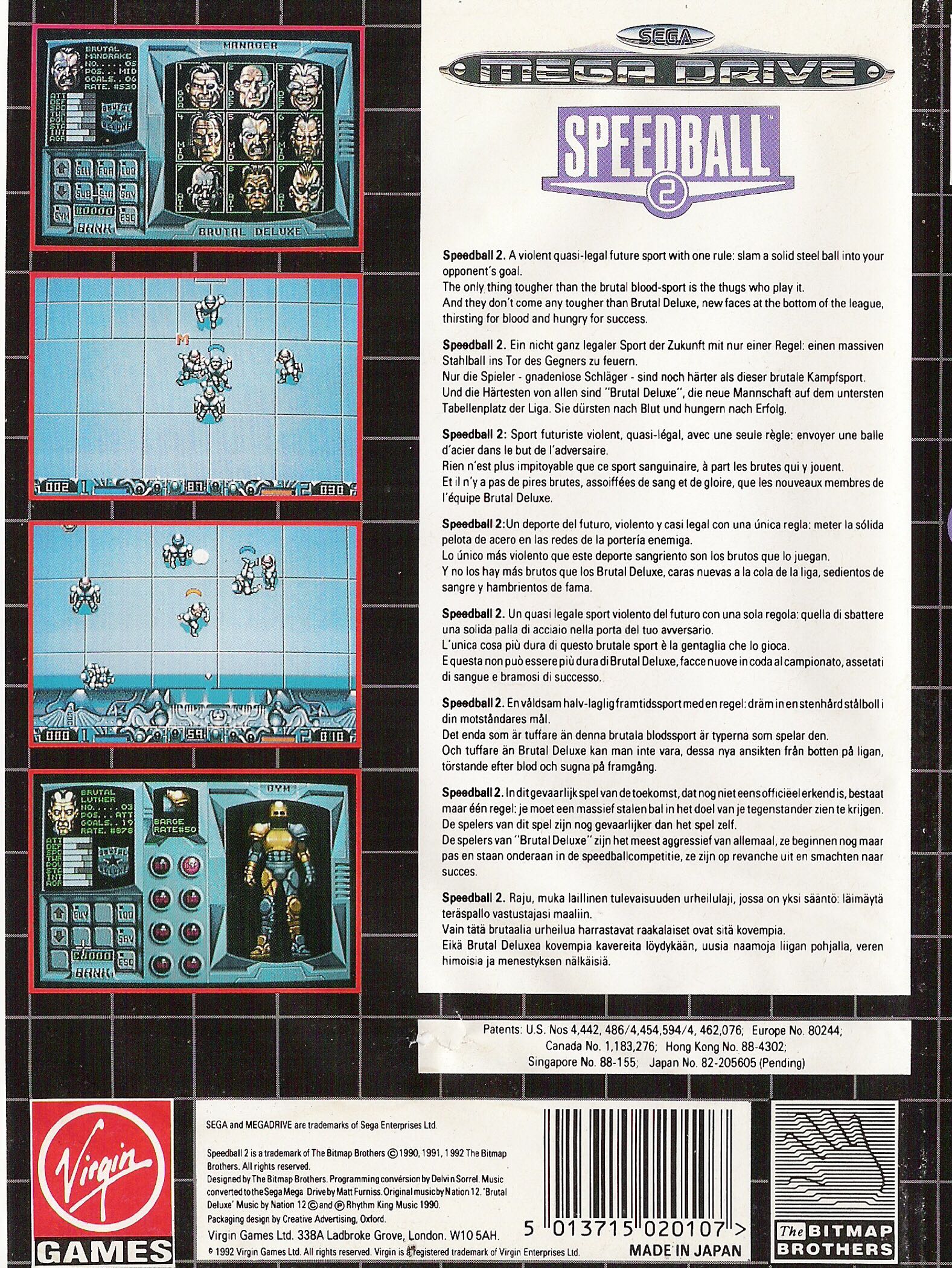 Speedball 2 - Sega Mega Drive (Virgin Games - 1-2) video game collectible - Main Image 2