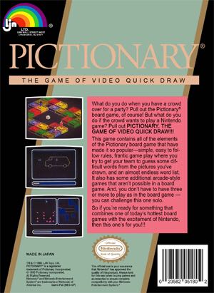 Pictionary - Nintendo Entertainment System (NES) (Ljn Toys Ltd.) video game collectible - Main Image 2