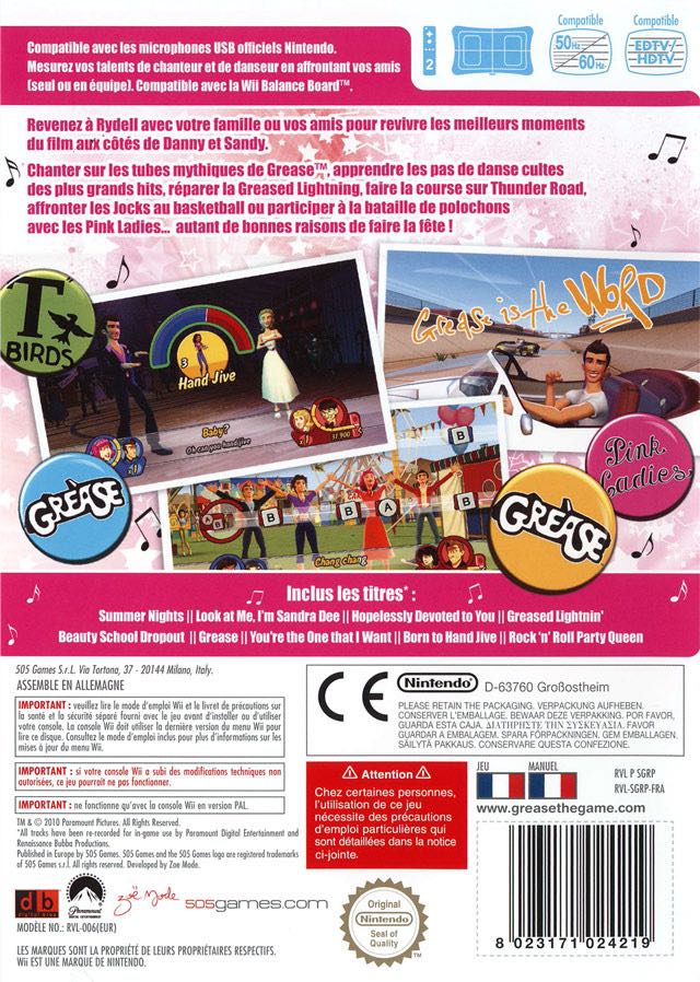 Grease - Nintendo Wii video game collectible - Main Image 2