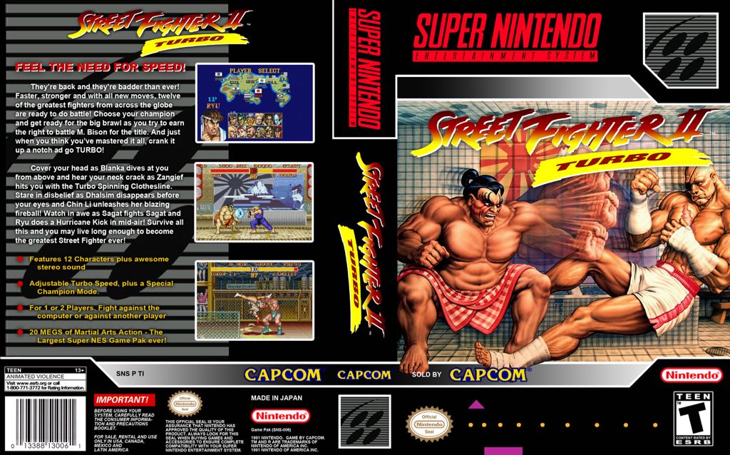 Street Fighter 2 Turbo - Nintendo Super Nintendo Entertainment System (SNES) (2) video game collectible - Main Image 2