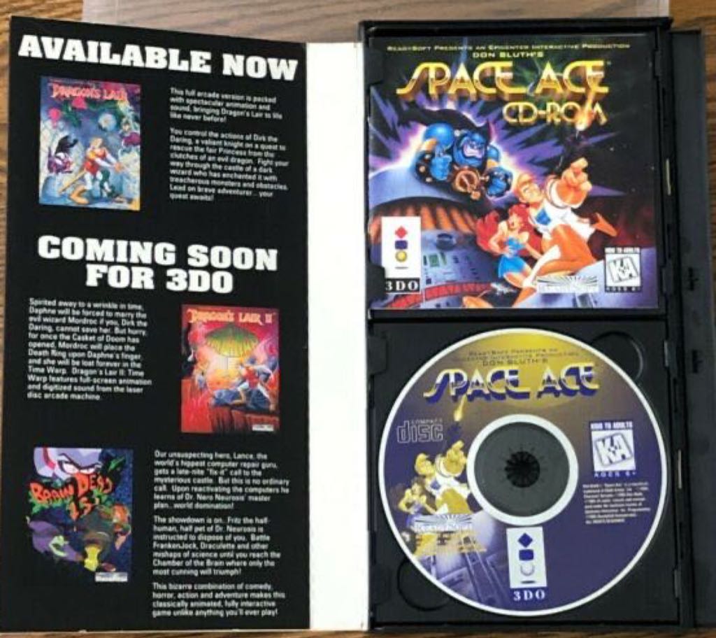 Space Ace - 3DO (Ready Soft - 1) video game collectible [Barcode 092667650087] - Main Image 2