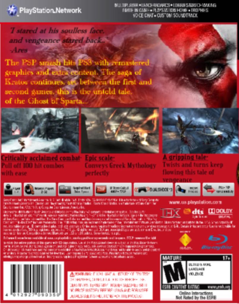 God of War: Ghost of Sparta - Sony PlayStation Network (PSN) (Sony Comptuter Entertainment - 1) video game collectible - Main Image 2