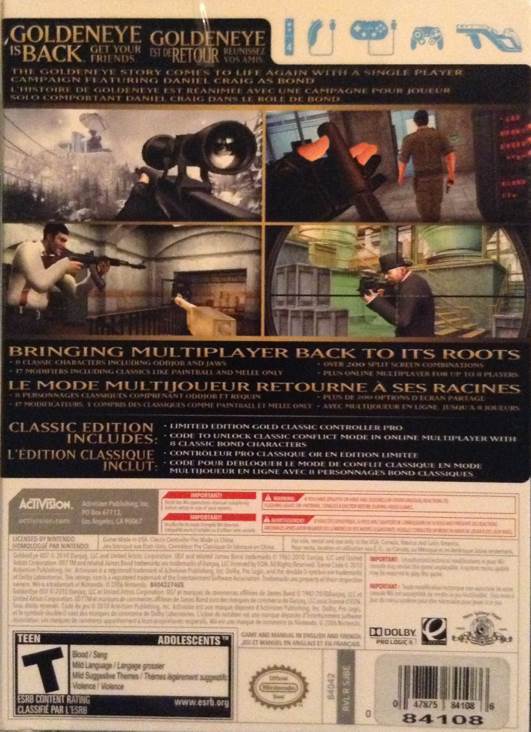 GoldenEye 007 - Nintendo Wii (Activision - 4) video game collectible [Barcode 047875841086] - Main Image 2