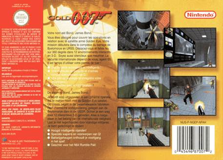 GoldenEye 007 - Nintendo 64 (N64) (Activision Blizzard - 1) video game collectible [Barcode 47674103] - Main Image 2