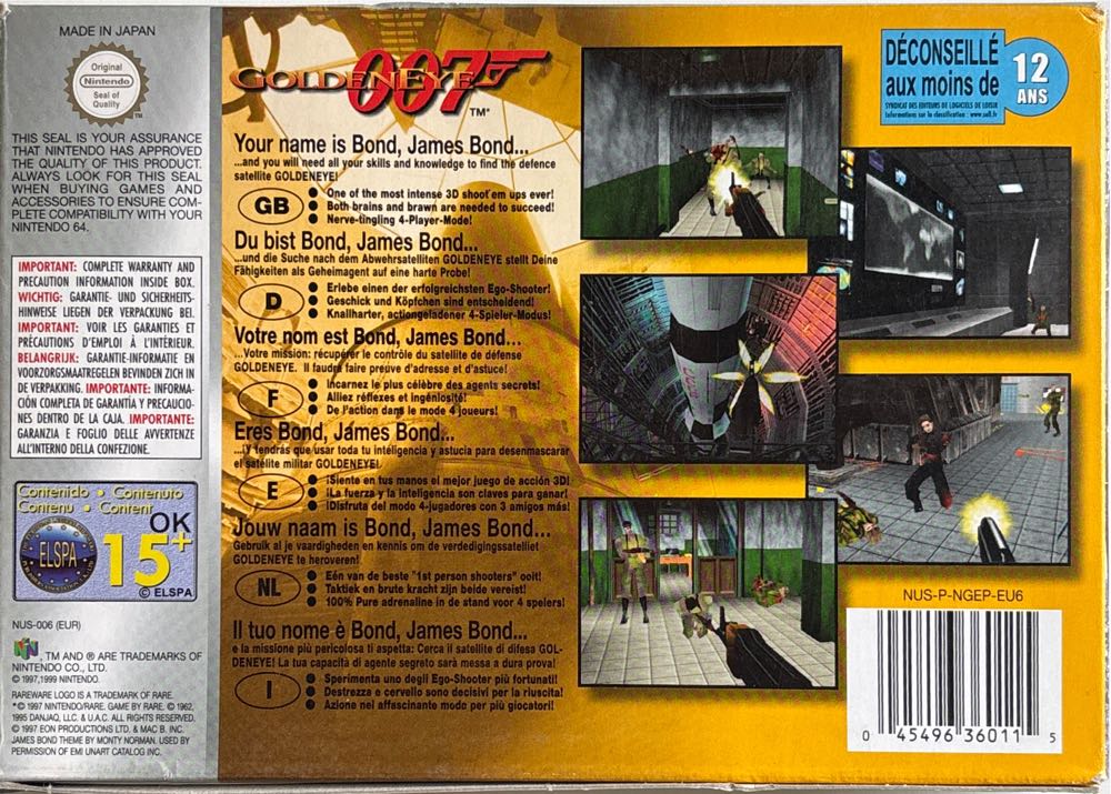 GoldenEye 007 - Nintendo 64 (N64) video game collectible - Main Image 3