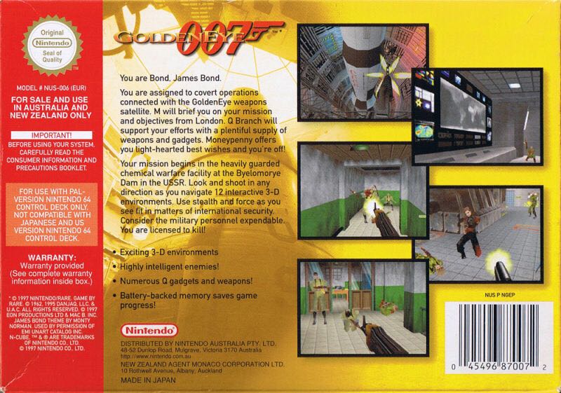 GoldenEye 007 - Nintendo 64 (N64) video game collectible - Main Image 2