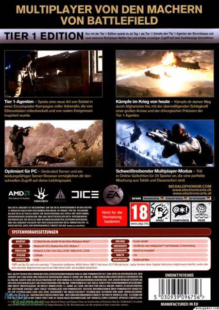 Medal Of Honor Tier 1 Edition - Microsoft Xbox 360 (EA - 4) video game collectible [Barcode 5030931096495] - Main Image 2