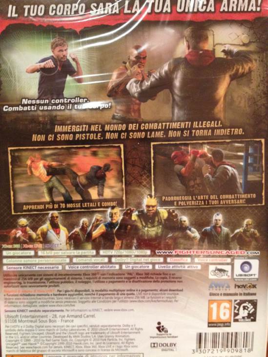 Fighters Uncaged - Microsoft Xbox 360 (Ubisoft) video game collectible [Barcode 3307219909818] - Main Image 2