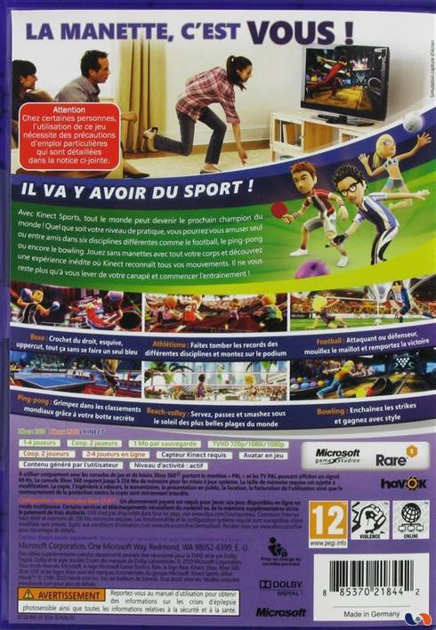 Kinect Sports - Microsoft Xbox 360 video game collectible [Barcode 885370430653] - Main Image 2