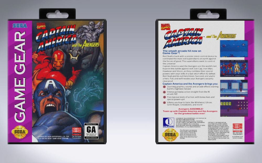 Captain America And The Avengers - Sega Game Gear video game collectible - Main Image 2