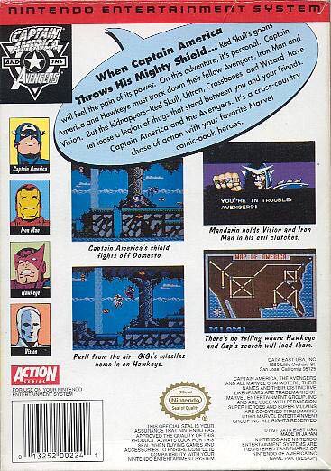 Captain America And The Avengers - Nintendo Entertainment System (NES) (Mattel - 2) video game collectible - Main Image 2