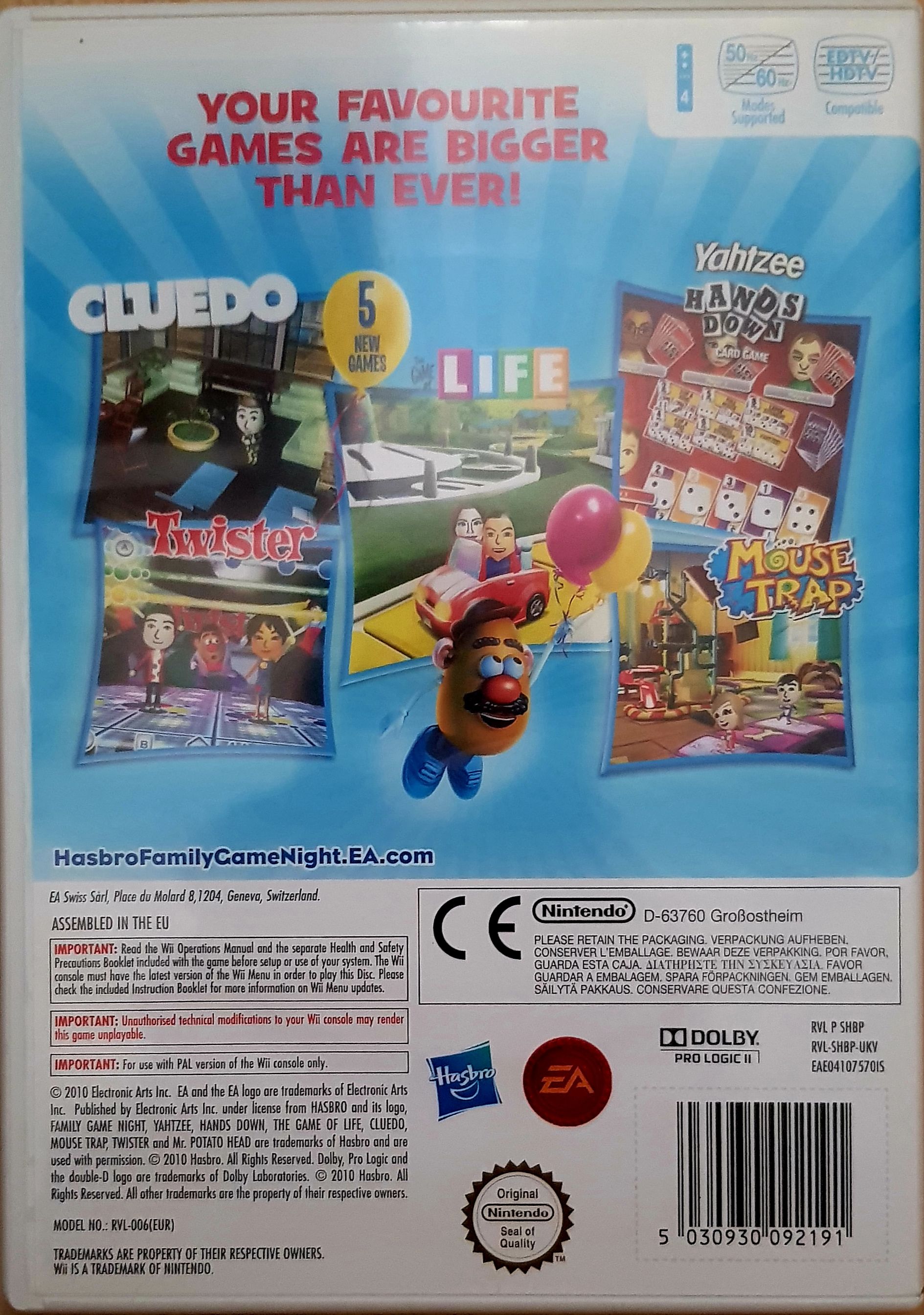 Hasbro Family Game Night: 3 - Nintendo Wii (Electronic Arts Games - 1-4) video game collectible [Barcode 5030930092191] - Main Image 2