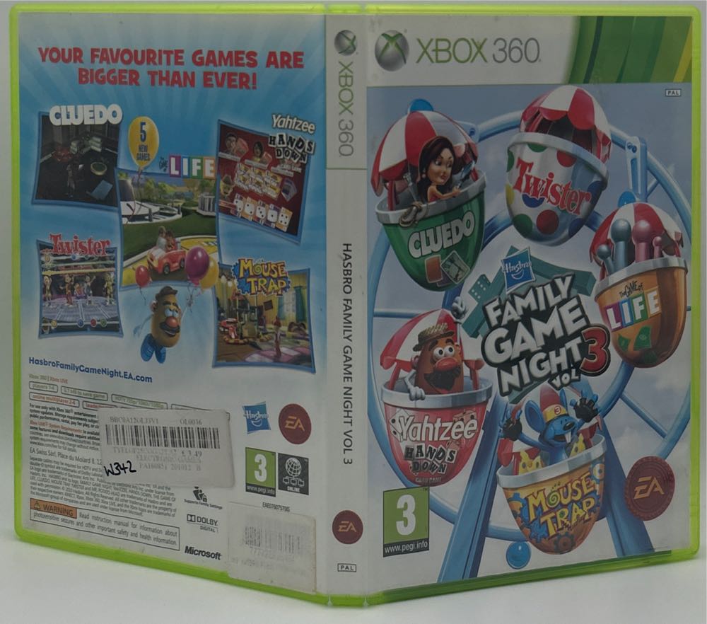 Hasbro Family Game Night 3 - Microsoft Xbox 360 (Electronic Arts - 1-4) video game collectible [Barcode 5030930092214] - Main Image 3
