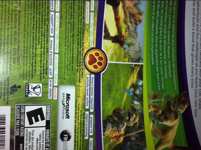 Kinectimals - Microsoft Xbox 360 video game collectible - Main Image 2