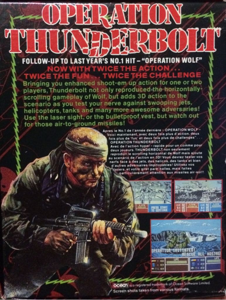 Operation Thunderbolt - Amstrad CPC (Ocean Software Ltd. - 2) video game collectible [Barcode 5013156013669] - Main Image 2