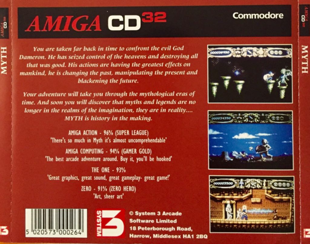 Myth - Amiga CD32 video game collectible [Barcode 5020573000264] - Main Image 2