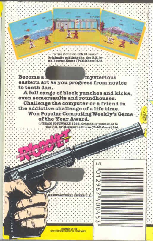 Way Of The Exploding Fist - Amstrad CPC (Melbourne House - 2) video game collectible [Barcode 5012967400491] - Main Image 2