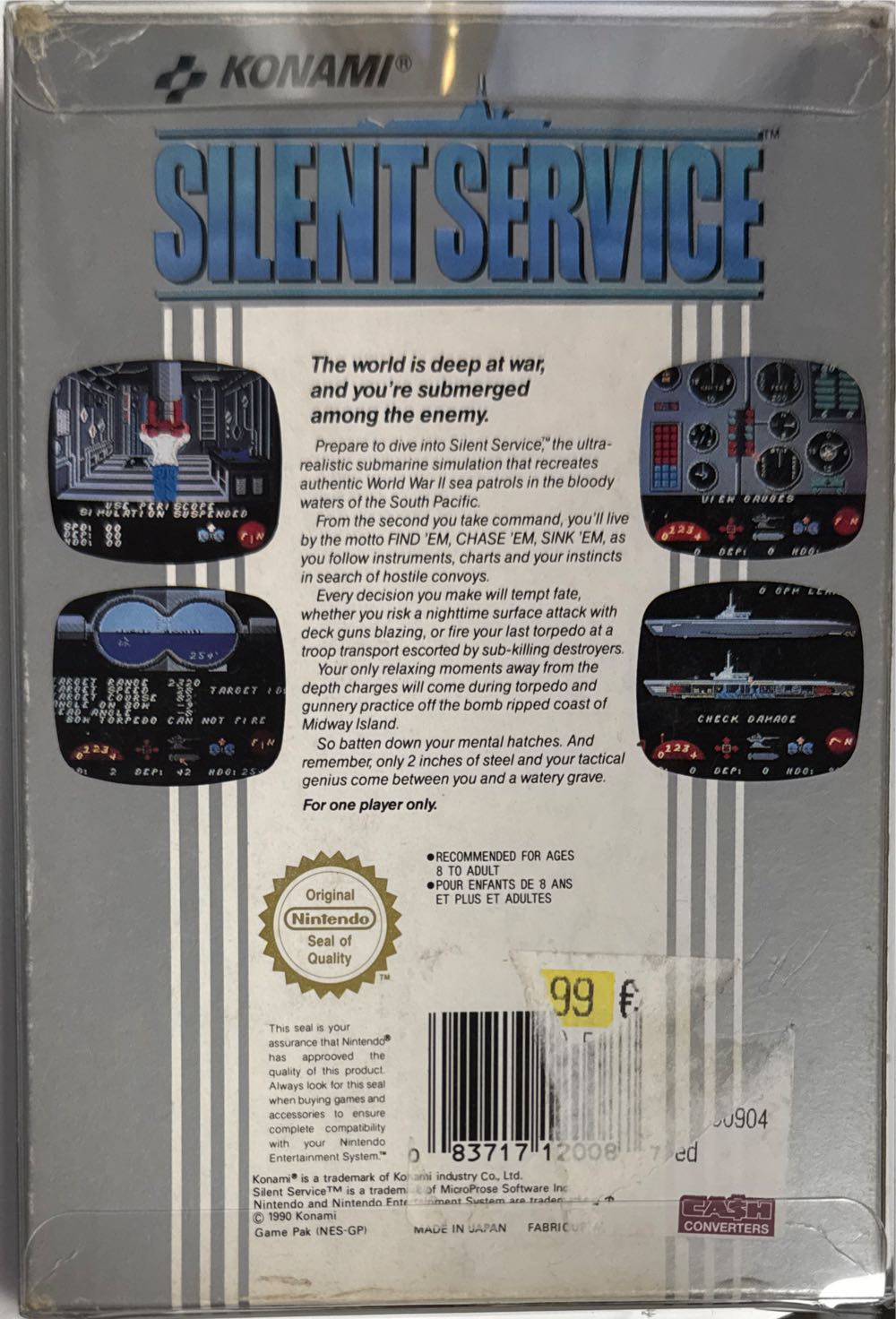 Silent Service - Nintendo Entertainment System (NES) (Konami) video game collectible - Main Image 2