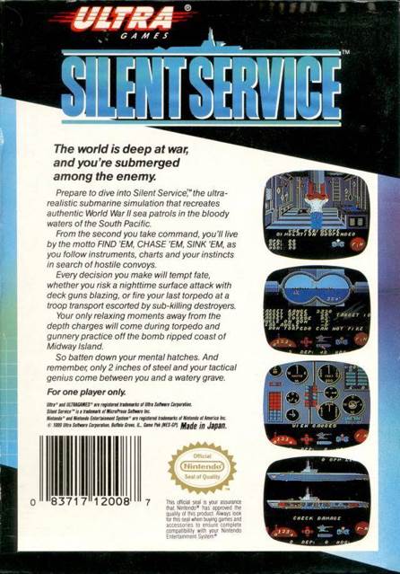 Silent Service - Nintendo Entertainment System (NES) video game collectible - Main Image 2