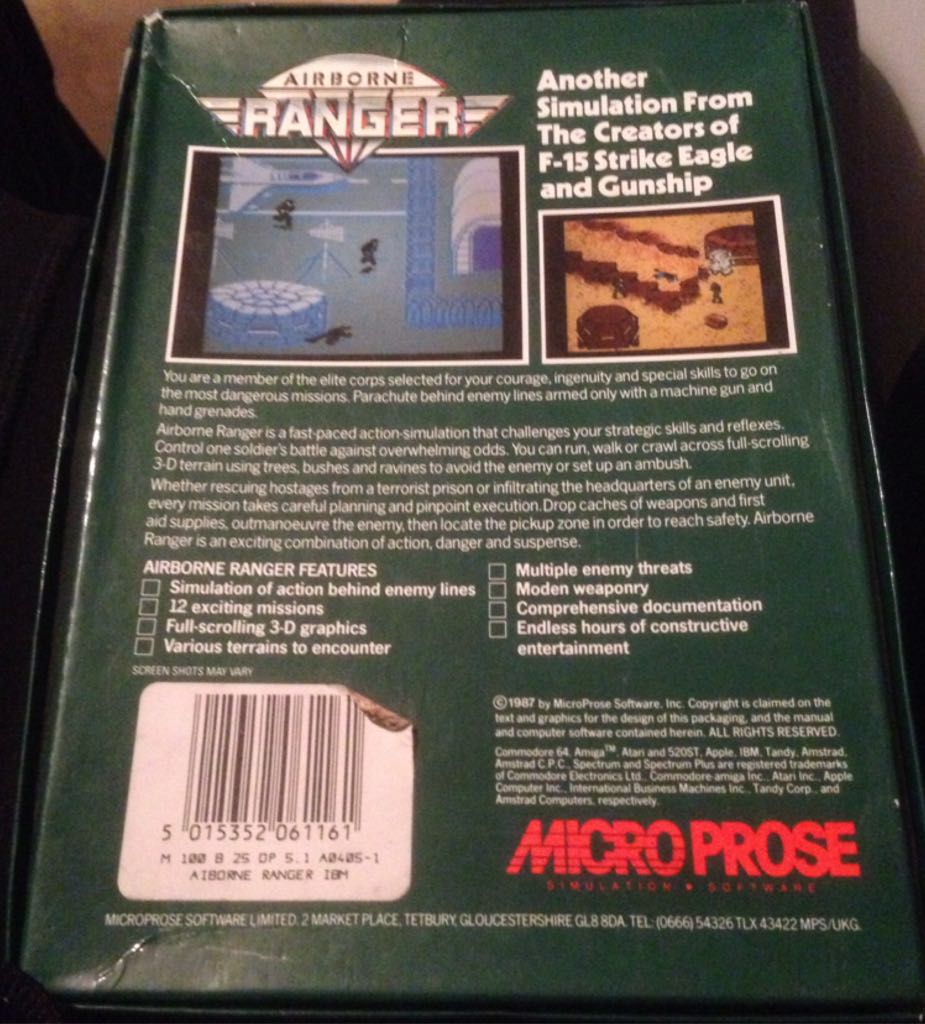 Airborne Ranger - CD Projekt GOG (Micropose) video game collectible [Barcode 5015352061161] - Main Image 2