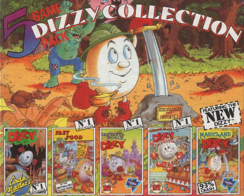 Dizzy Collection - Commodore 64 (Code Masters) video game collectible [Barcode 5015026014103] - Main Image 1