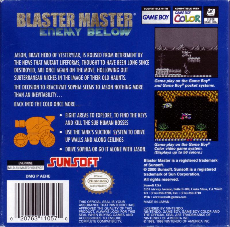 Blaster Master : Enemy Below - Nintendo 3DS video game collectible - Main Image 2