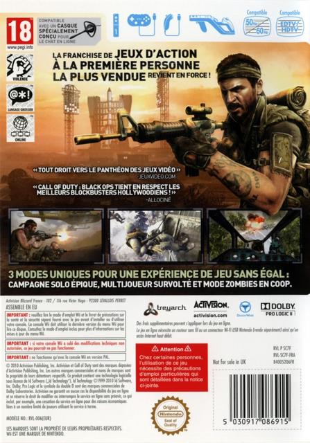 Call Of Duty: Black Ops - Nintendo Wii (Activision  - 2) video game collectible - Main Image 2