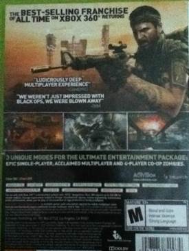 Call of Duty Black Ops - Microsoft Xbox 360 (Activision - 4) video game collectible [Barcode 047875840034] - Main Image 2