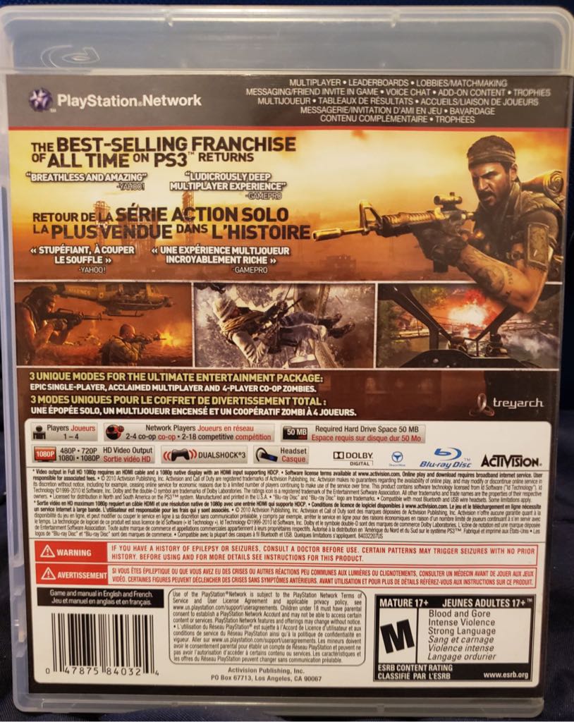 Call Of Duty: Black Ops - Sony PlayStation 3 (PS3) (Activision - 18) video game collectible [Barcode 047875840324] - Main Image 2