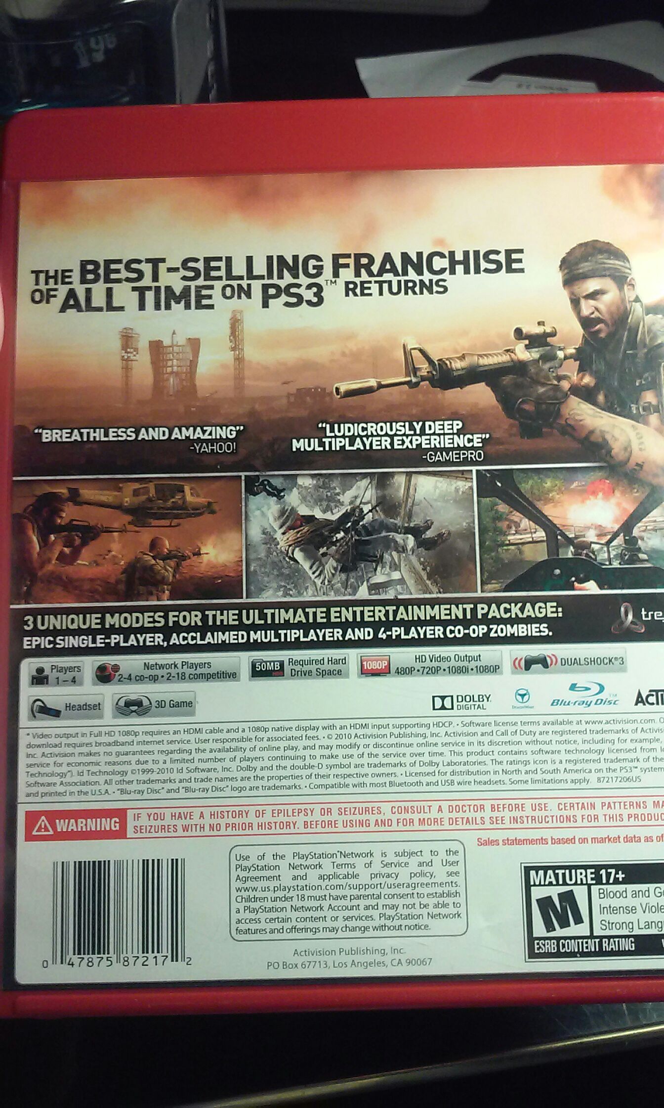 Call Of Duty Black Ops - Sony PlayStation 3 (PS3) video game collectible [Barcode 047875872172] - Main Image 2
