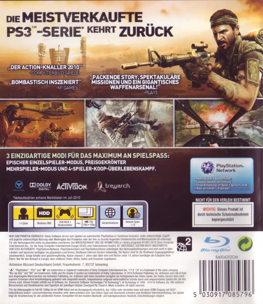 Call Of Duty: Black Ops 1 - Sony PlayStation 3 (PS3) (Activision - 1 - 18) video game collectible [Barcode 5030917085796] - Main Image 2