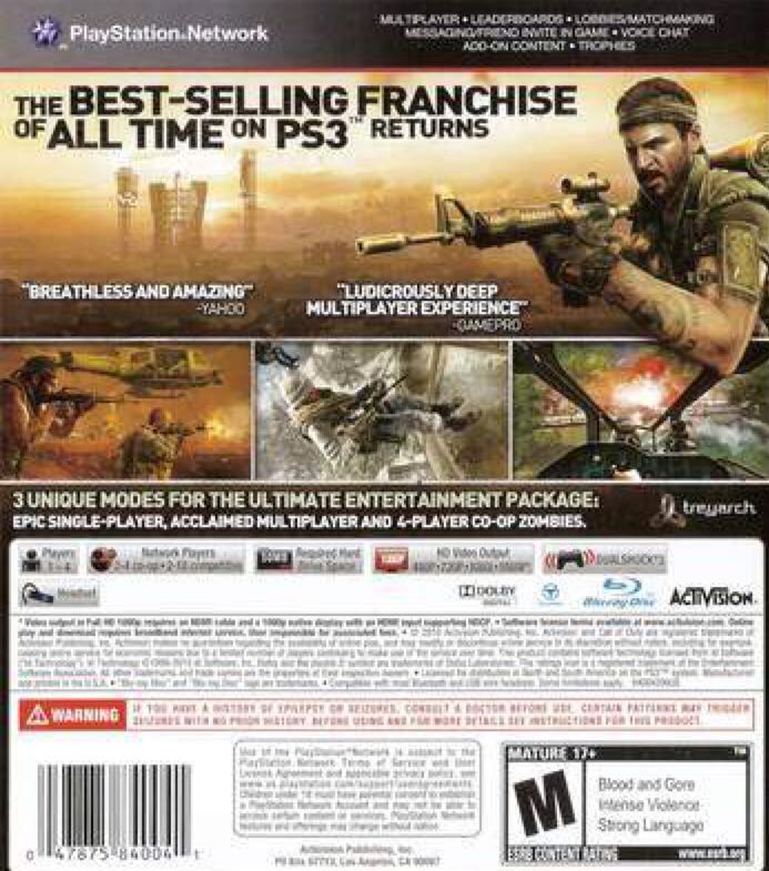 Call Of Duty: Black Ops - Sony PlayStation 3 (PS3) (Activision - 4) video game collectible - Main Image 2