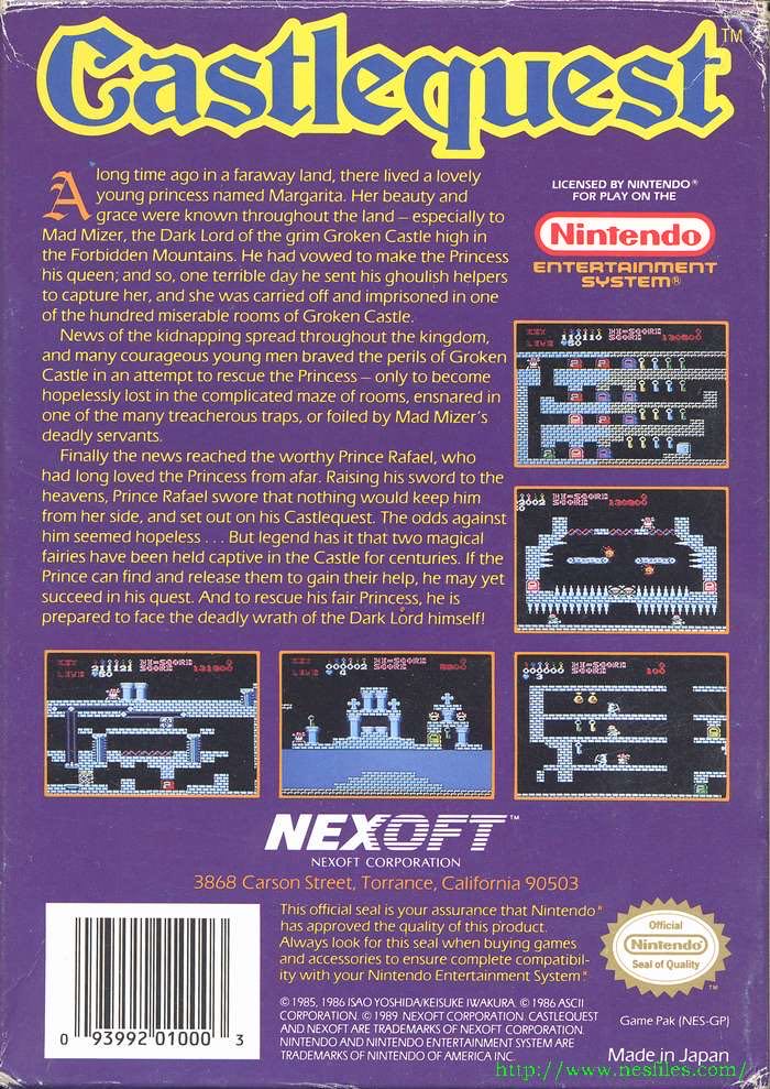 Castlequest - Nintendo Entertainment System (NES) video game collectible - Main Image 2