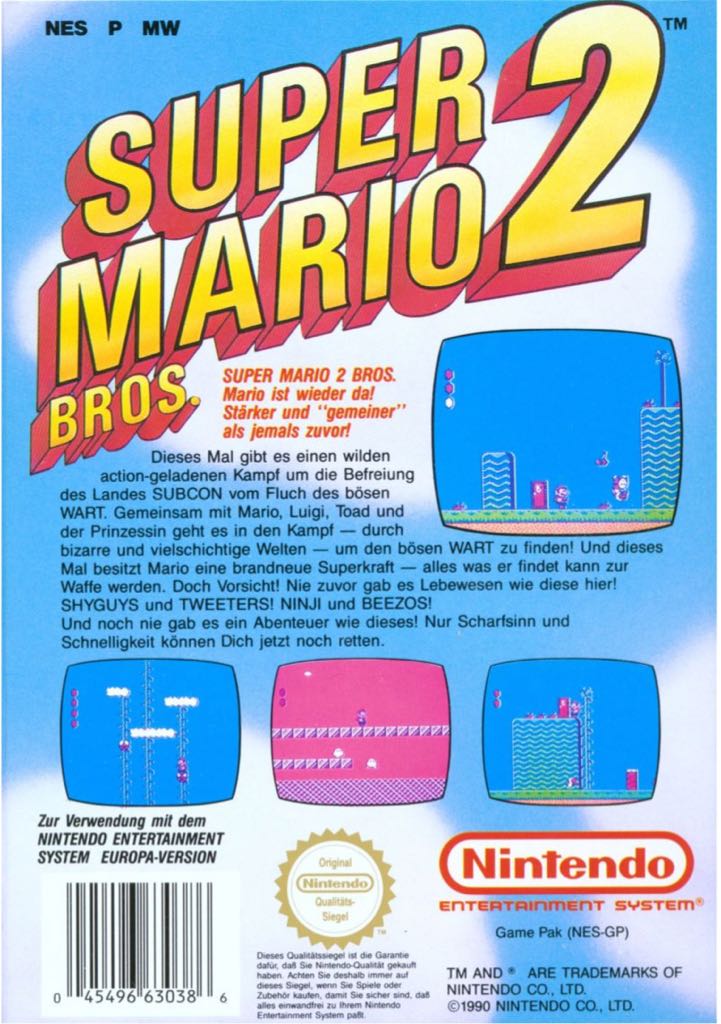 Super Mario Bros. 2 - Nintendo Entertainment System (NES) video game collectible - Main Image 2